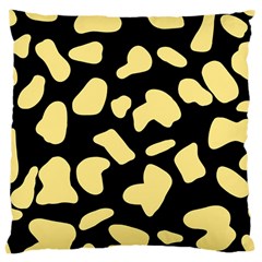 Cow Yellow Black Large Cushion Case (one Side) by ConteMonfrey