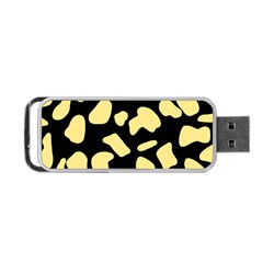 Cow Yellow Black Portable Usb Flash (two Sides) by ConteMonfrey