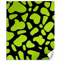 Neon Green Cow Spots Canvas 16  X 20  by ConteMonfrey