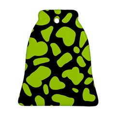 Neon Green Cow Spots Ornament (bell) by ConteMonfrey