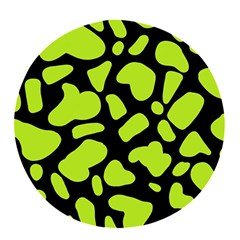 Neon Green Cow Spots Pop Socket (white)