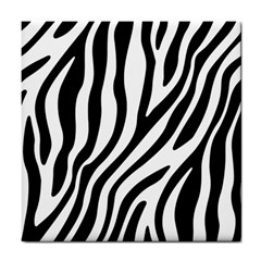 Zebra Vibes Animal Print Tile Coaster by ConteMonfrey