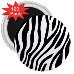 Zebra Vibes Animal Print 3  Magnets (100 Pack) by ConteMonfrey