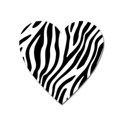 Zebra Vibes Animal Print Heart Magnet by ConteMonfrey