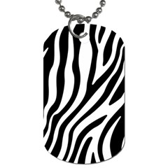 Zebra Vibes Animal Print Dog Tag (two Sides) by ConteMonfrey