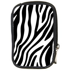 Zebra Vibes Animal Print Compact Camera Leather Case by ConteMonfrey