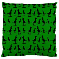Green Dinos Standard Flano Cushion Case (one Side) by ConteMonfrey