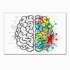 Brain Mind Psychology Idea Drawing Postcard 4 x 6  (pkg Of 10) by Wegoenart