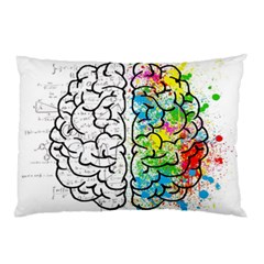 Brain Mind Psychology Idea Drawing Pillow Case by Wegoenart