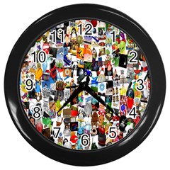 Cliparts Wall Clock (black) by nateshop