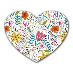 Flowers Heart Mousepad by nateshop