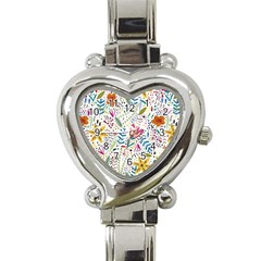 Flowers Heart Italian Charm Watch by nateshop