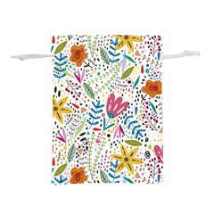 Flowers Lightweight Drawstring Pouch (l) by nateshop