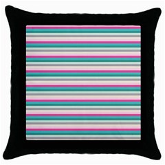 Stripes Throw Pillow Case (black) by nateshop