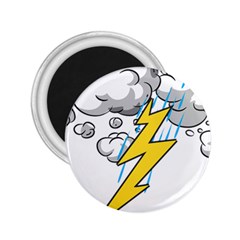 Storm Thunder Lightning Light Flash Cloud 2 25  Magnets by danenraven