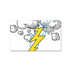 Storm Thunder Lightning Light Flash Cloud Sticker Rectangular (100 Pack) by danenraven