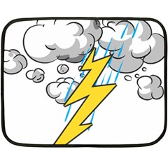 Storm Thunder Lightning Light Flash Cloud Double Sided Fleece Blanket (mini)  by danenraven