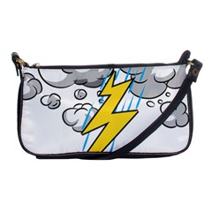 Storm Thunder Lightning Light Flash Cloud Shoulder Clutch Bag by danenraven