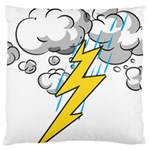 Storm Thunder Lightning Light Flash Cloud Large Cushion Case (One Side) Front