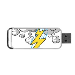 Storm Thunder Lightning Light Flash Cloud Portable Usb Flash (one Side) by danenraven