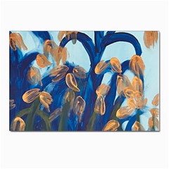 Golden Blue Tulips Postcard 4 x 6  (pkg Of 10) by RobbyArt