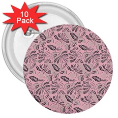 Batik-02 3  Buttons (10 Pack)  by nateshop