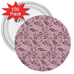 Batik-02 3  Buttons (100 Pack)  by nateshop
