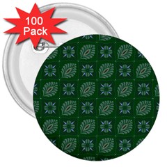 Batik-05 3  Buttons (100 Pack)  by nateshop