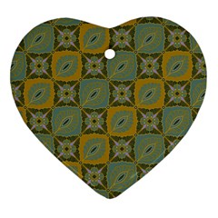 Batik-tradisional-01 Heart Ornament (two Sides) by nateshop