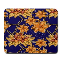 Seamless-pattern Floral Batik-vector Large Mousepad by nateshop