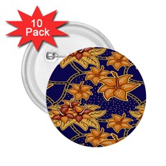 Seamless-pattern Floral Batik-vector 2 25  Buttons (10 Pack)  by nateshop