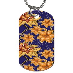 Seamless-pattern Floral Batik-vector Dog Tag (One Side)