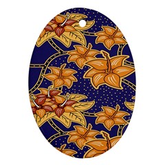 Seamless-pattern Floral Batik-vector Oval Ornament (two Sides) by nateshop