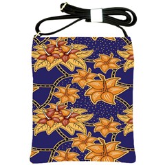 Seamless-pattern Floral Batik-vector Shoulder Sling Bag