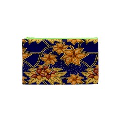 Seamless-pattern Floral Batik-vector Cosmetic Bag (xs) by nateshop