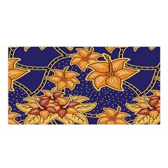 Seamless-pattern Floral Batik-vector Satin Shawl 45  x 80 