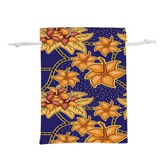 Seamless-pattern Floral Batik-vector Lightweight Drawstring Pouch (l) by nateshop