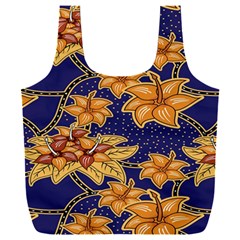 Seamless-pattern Floral Batik-vector Full Print Recycle Bag (XXL)