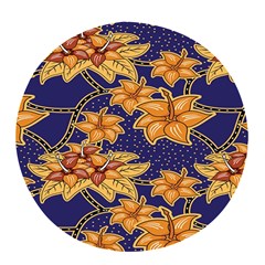 Seamless-pattern Floral Batik-vector Pop Socket (white) by nateshop