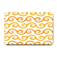Seamless-pattern-ibatik-luxury-style-vector Small Doormat by nateshop