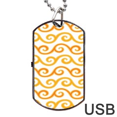 Seamless-pattern-ibatik-luxury-style-vector Dog Tag Usb Flash (two Sides) by nateshop