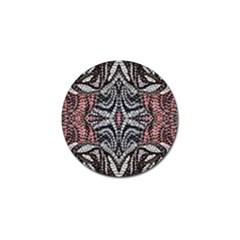 Pink Grey Repeats Symmetry Golf Ball Marker (10 Pack)