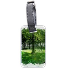 Beeches Trees Tree Lawn Forest Nature Luggage Tag (two Sides) by Wegoenart
