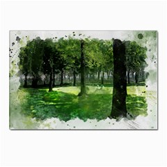 Beeches Trees Tree Lawn Forest Nature Postcard 4 x 6  (pkg Of 10) by Wegoenart