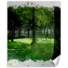 Beeches Trees Tree Lawn Forest Nature Canvas 11  X 14  by Wegoenart