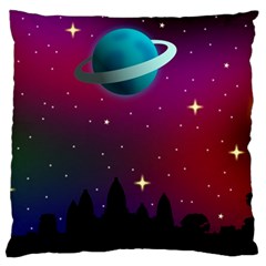 Asteroid Comet Star Space Aurora Standard Flano Cushion Case (two Sides) by Wegoenart