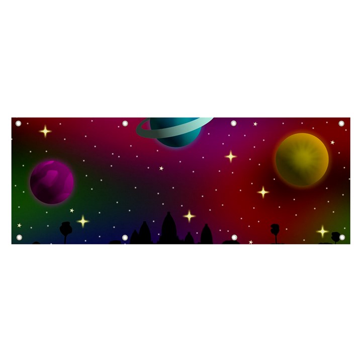 Asteroid Comet Star Space Aurora Banner and Sign 8  x 3 