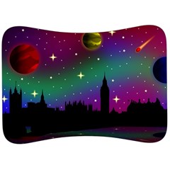 Illustration Clock Asteroid Comet Galaxy Velour Seat Head Rest Cushion by Wegoenart