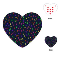 Number Digit Learning Education Playing Cards Single Design (heart) by Wegoenart