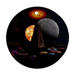 Eye Of Sauron Space Mushroom Moon Ornament (round) by Wegoenart